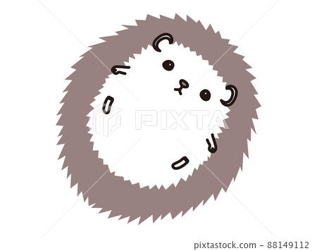 Hedgehog lying on its back 88149112