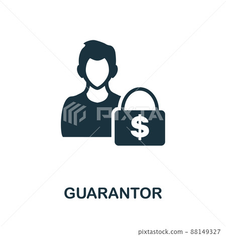 Guarantor icon. Monochrome simple Guarantor icon for templates, web design and infographics Guarantor icon. Monochrome simple Guarantor icon for templates, web design and infographics 88149327