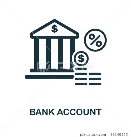 Bank Account icon. Monochrome simple Bank Account icon for templates, web design and infographics 88149355