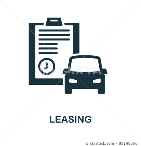 Leasing icon. Monochrome simple Leasing icon for templates, web design and infographics 88149356
