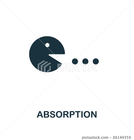 Absorption icon. Monochrome simple Absorption icon for templates, web design and infographics 88149359