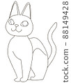 Simple cat (coloring) 88149428