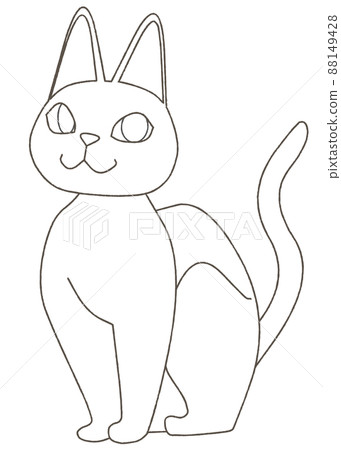 Simple cat (coloring) Simple cat (coloring) 88149428