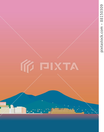 那不勒斯那不勒斯維蘇威火山維蘇威火山蛋城堡夜景 88150309