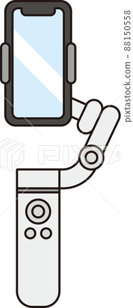 White gimbal with a vertical smartphone 88150558