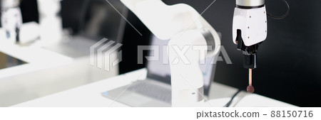 3d printer in the office close-up, exhibition of robotics 88150716