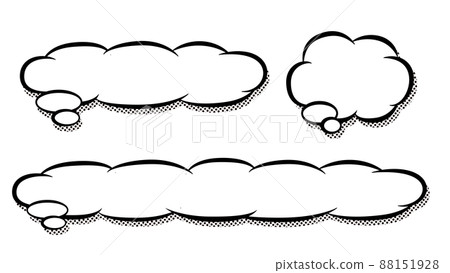 帶有漫畫般氣球的白云云台底座 88151928