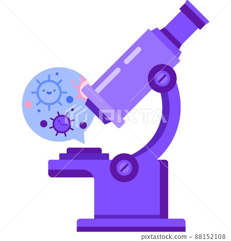 Lab medical microscope flat vector icon isolated 88152108