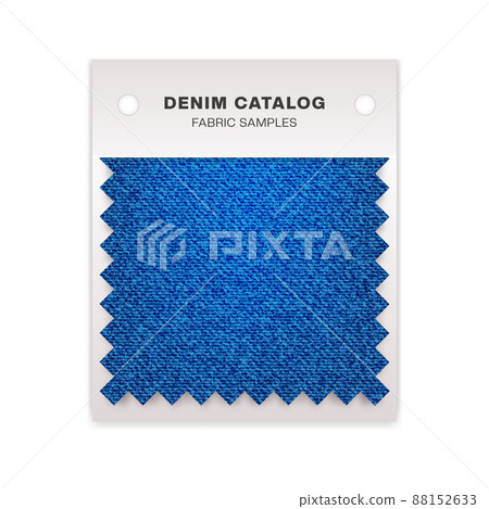 Fabric Swatch, Textile Denim Catalog, Cloth Sample Vector Illustration 88152633