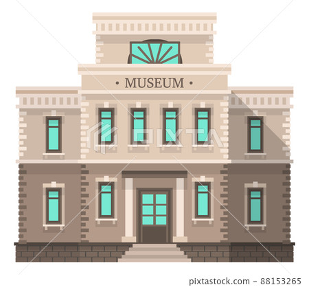 Museum facade. Historic building icon. City landmark Museum facade. Historic building icon. City landmark 88153265