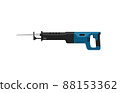 Blue electric sabre saw on a white background. 88153362