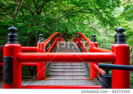 伊香保溫泉湯澤川上的梶賀橋(群馬縣澀川市) 伊香保溫泉湯澤川上的梶賀橋(群馬縣澀川市) 88153563