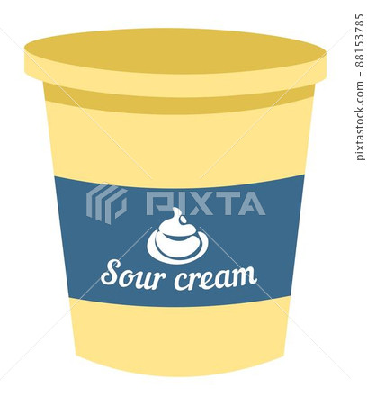 Sour cream, dairy product for cooking in package 88153785