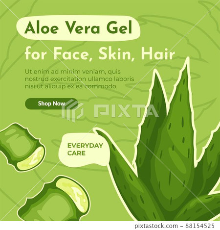 Aloe vera for face, skin and hair treatment web 88154525