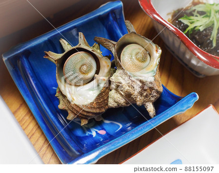 Grilled turban shells eaten at a guest house in Nishiizu, Shizuoka Prefecture 88155097