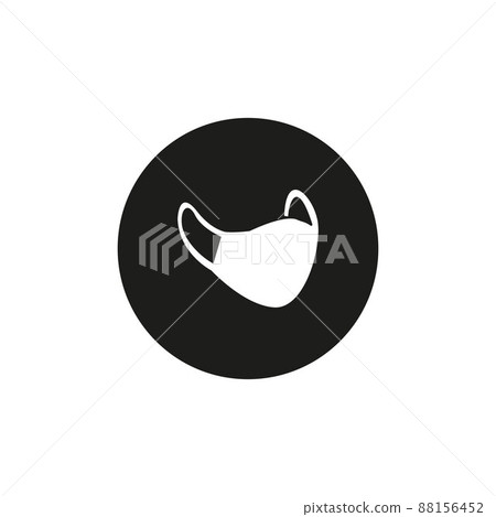 Anti-Dust Black Face Mask Template Vector For Running 88156452
