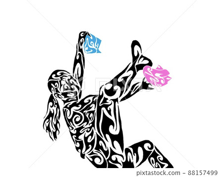 Bouldering silhouette Bouldering silhouette 88157499