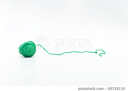 turquoise hank wool yarn isolated on white background turquoise hank wool yarn isolated on white background 88158110