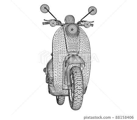 Urban motorcycle on a white background. Vector illustration 88158406