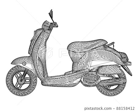 Urban motorcycle on a white background. Vector illustration Urban motorcycle on a white background. Vector illustration 88158412