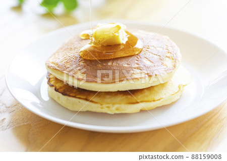 Sweet and delicious homemade pancakes 88159008