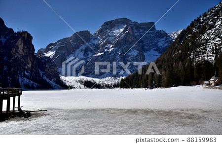 Ice on Lake Braies 88159983