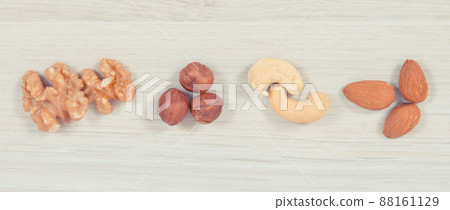 Different nuts and almonds as source vitamins and minerals 88161129