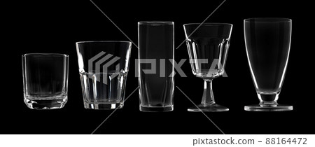 Empty glasses isolated 88164472