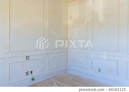 Plasterboard interior room new construction of drywall 88165125