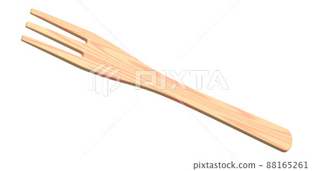 Wooden spoon or kitchen utensils on white background. 88165261