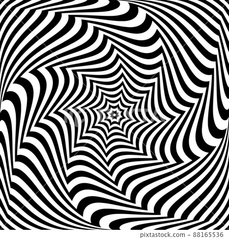 Whirl movement illusion. Abstract op art lines pattern. Whirl movement illusion. Abstract op art lines pattern. 88165536