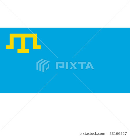 Flag Crimean Tatar people sky blue flag, with golden tamga, crimea flag 88166327