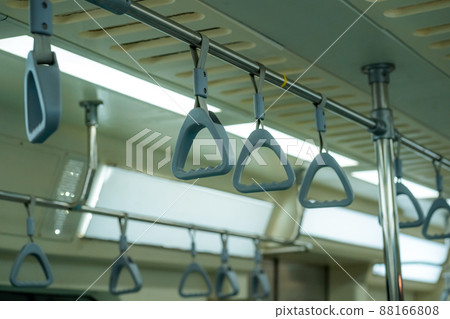 Empty underground electric bogies are free of people due to the COVID-19 epidemic status. Empty underground electric bogies are free of people due to the COVID-19 epidemic status. 88166808