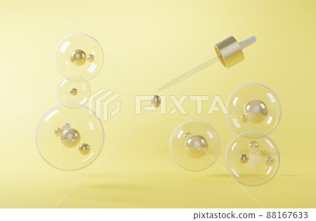 3 d render. cosmetic pipette with liquid cosmetics for skin care. 3d illustration 3 d render. cosmetic pipette with liquid cosmetics for skin care. 3d illustration 88167633