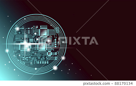 Infrastructure image of electronic circuits that support networks 88170134