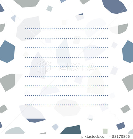 具有彩色圖案圖案的文具藍白色背景 具有彩色圖案圖案的文具藍白色背景 88170866