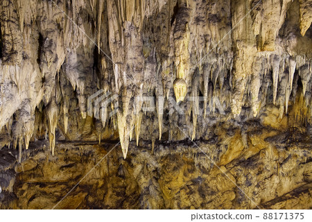 cave with stalactites and stalagmites in Beredine, Croatia cave with stalactites and stalagmites in Beredine, Croatia 88171375