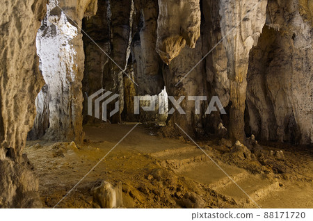 cave with stalactites and stalagmites in Beredine, Croatia 88171720