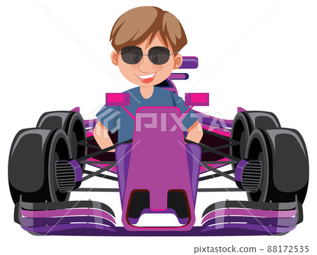 A man driving formula one racing car 88172535