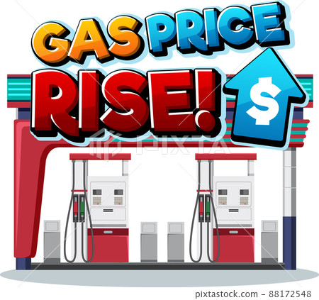 Gas Price Rise font logo design 88172548