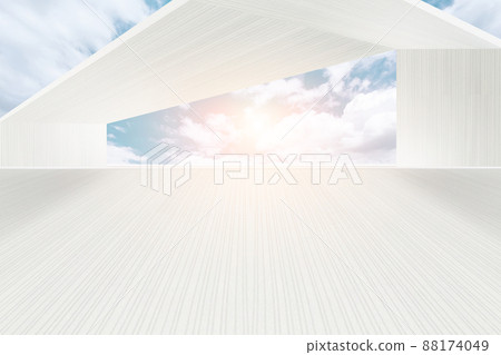 木纹几何结构建筑与地面适用汽车广告背景图 木纹几何结构建筑与地面适用汽车广告背景图 88174049