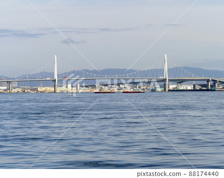 Scenery of Konohana Bridge and Osaka Port Scenery of Konohana Bridge and Osaka Port 88174440