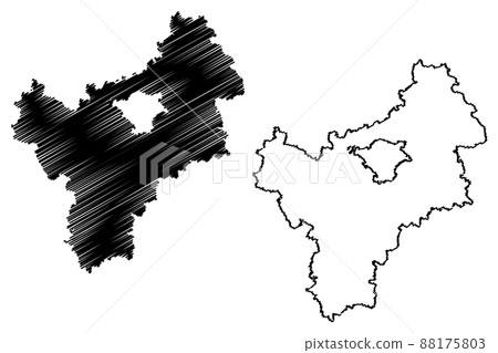Bayreuth district (Federal Republic of Germany, rural district Upper Franconia, Free State of Bavaria) map vector illustration, scribble sketch Bayreuth map Bayreuth district (Federal Republic of Germany, rural district Upper Franconia, Free State of Bavaria) map vector illustration, scribble sketch Bayreuth map 88175803