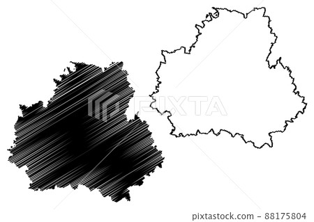 Bautzen district (Federal Republic of Germany, rural district Swabia, Free State of Saxony) map vector illustration, scribble sketch Bautzen map Bautzen district (Federal Republic of Germany, rural district Swabia, Free State of Saxony) map vector illustration, scribble sketch Bautzen map 88175804