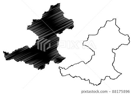 Borken district (Federal Republic of Germany, State of North Rhine-Westphalia, NRW, Munster region) map vector illustration, scribble sketch Borken map Borken district (Federal Republic of Germany, State of North Rhine-Westphalia, NRW, Munster region) map vector illustration, scribble sketch Borken map 88175896