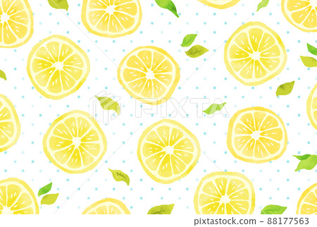 Beautiful and refreshing lemon background illustration Beautiful and refreshing lemon background illustration 88177563