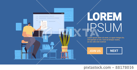 man article editor writing publicity post male journalist using laptop copywriting selection and verification content man article editor writing publicity post male journalist using laptop copywriting selection and verification content 88178016