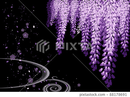 Wisteria flower Japanese pattern Wisteria flower Japanese pattern 88178691
