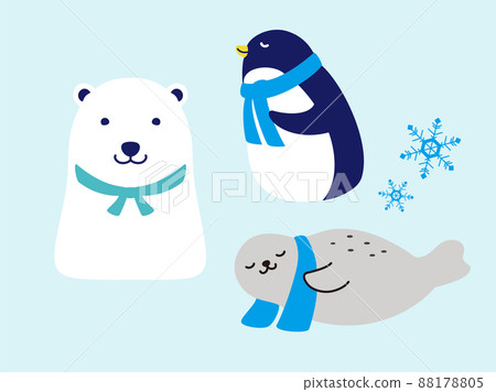 Polar bears, seals, and penguins wrapped in cool towels (cool image) Polar bears, seals, and penguins wrapped in cool towels (cool image) 88178805