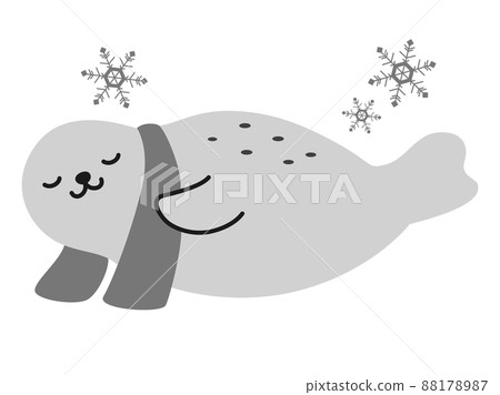 Seal wrapped in a cool towel (cool image) 88178987
